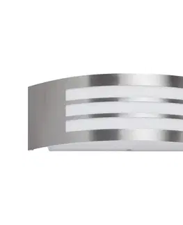 Záhradné lampy Rabalux 8410 - Nástenné svietidlo ROMA 1xE27/14W nerezová oceľ  8410