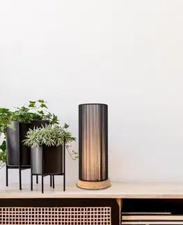 Stolové lampy Čierna + drevená stolová lampa Kyoto Ledea