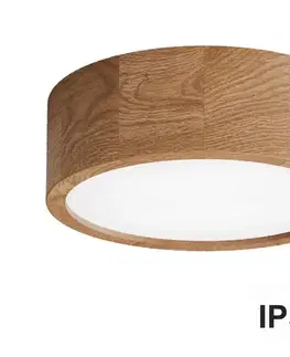 Svietidlá  Kúpeľňové stropné svietidlo CLEO 2xE27/24W/230V IP54 pr. 27,5 cm dub 5907623600011