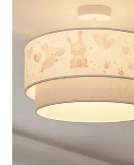 Svietidlá BRILAGI-LED Detský prisadený luster BOBO 1xE27/60W/230V pr. 40 cm krémová/šedá/kráľovská 8590828051213
