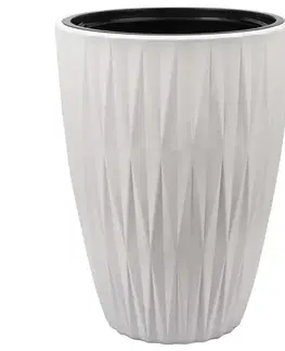 Záhrada Kvetináč Caro Slim 30 biela 5820-011