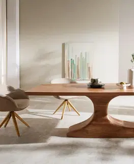 Jedálenské stoly DELIFE Jedálenský stôl Jalta 220x95 cm akácia prírodná masívny