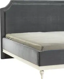 Postele TARANKO Florencja FL-1 160 posteľový rám tmavosivá (Velvet-B1 169) / vanilka