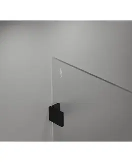 Sprchové dvere MEXEN/S - Lunar Sprchová zástena WALK-IN pravá 60 x 200, transparent 8 mm, čierna 830-060-000-70-00-P