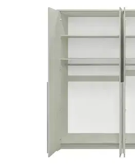 Šatníkové skrine HENU 210 LUX, vysoká satníková skrina, eukalyptus