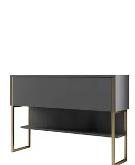 Komody Komoda Luxe - Gold, Anthracite