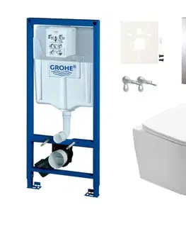 Záchody Cenovo zvýhodnený závesný WC set Grohe do ľahkých stien / predstenová montáž + WC SAT Infinitio SIKOGRSIN1S SIKOGRSIN1S