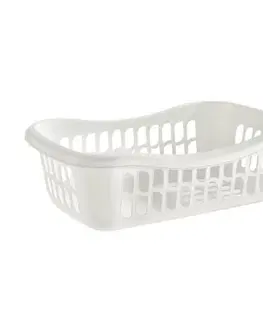 Úložné boxy Kinekus Plastový košík úložný, 5L, 36x26x11,5cm, biely, Brio, TONTARELLI