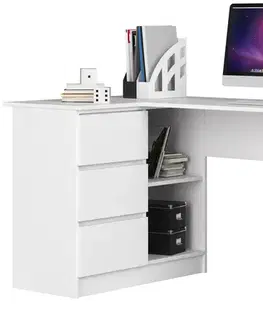 Písacie stoly Moderný písací stôl SCYL155L, biely