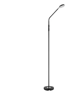 Lampy Globo 58504SS - LED stmievateľná dotyková stojacia lampa SILVIO LED/6,5W/230V čierna 58504SS