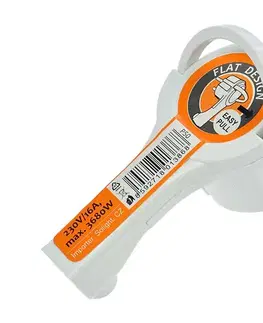 Predlžovacie káble  P50 - Lomená zástrčka 230V/16A biela P50