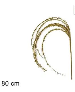 Vianočné dekorácie MAKRO - Dekorácia vianočná zlatá 80cm