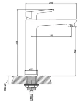 Kúpeľňové batérie INVENA - Umývadlová batéria DOKOS BU-19-W01-V