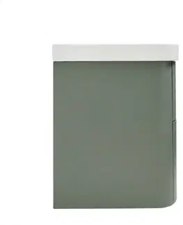 Kúpeľňový nábytok Kúpeľňová skrinka s umývadlom SAT Fusion 97,5x53x45 cm eukalyptovo zelená mat SATFUSION2100EZMW SATFUSION2100EZMW
