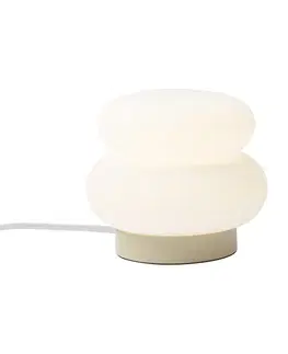 Stolné lampy Japandi stolná lampa béžová s opálovým sklom 15cm - Kumo