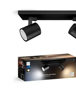 Svietidlá Philips - LED Stmievateľné bodové svietidlo Hue RUNNER 2xGU10/4,2W/230V + DO čierna 8720169320352