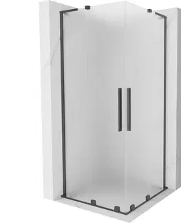 Sprchovacie kúty MEXEN/S - Velar L Duo sprchovací kút, posuvné dvere 100 x 100, dekor, gun gray kartáčovanáana 871-100-100-02-33-66