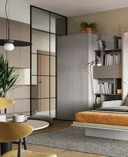 Nábytok Dig-net nábytok Regál Lenart BED CONCEPT BC-22 | sivá / grafit