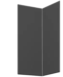 Kuchynské skrinky Čelo skrinky Luxeo F16-D90N tenký rám dark grey