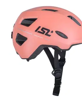 Helmy a prilby na in-line Detská cyklo prilba s LED svetlom ISL Lumitto Blush Pink - XS (48-54)