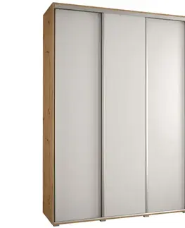 Šatníkové skrine Skriňa 45 Canaris 1 190 artisan/biela/silver