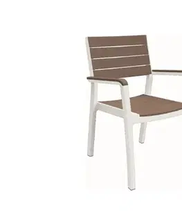 Záhradné plastové zostavy Elvisia Záhradný set GRIFFIN 10 + 1 | cappuccino