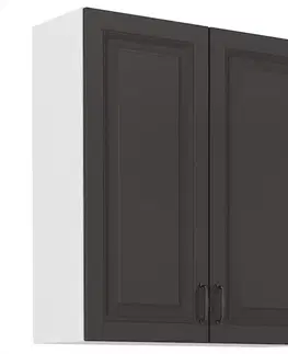 Kuchynské skrinky visiace Kuchynská skrinka STILO grafit mat/biely 80g-90 2f