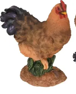 Záhradné lampy Hnedý kohút 27 cm