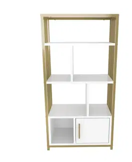 Knižnice Knižnica Valero - White, Gold
