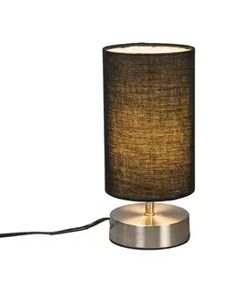 Stolné lampy Moderná stolná lampa čierna s oceľou - Milo 2