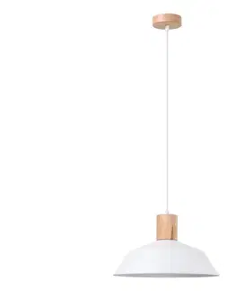 Svietidlá  SL.1321 - Luster na lanku FANO 1xE27/15W/230V pr. 34 cm biela SL.1321