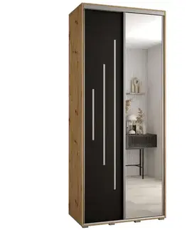Šatníkové skrine Skriňa 45 Canaris 13 100 artisan/čierna/silver