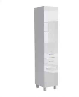 Kuchynské skrinky stojace Kuchynská skrinka Lucjan 40DK 2F 2100 LUX biela