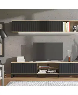 Obývacie steny Obývacia Stena Monaco Artisan/Čierna 11013510