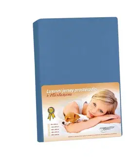 Plachty Bellatex Jersey prestieradlo s elastanom tmavomodrá, 160 x 200 cm