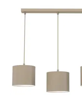 Svietidlá  Luster na lanku ARDEN 3xE27/15W/230V, béžový 4230