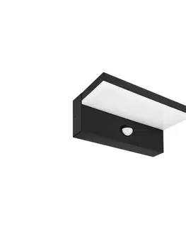 Svietidlá  LED Vonkajšie nástenné svietidlo so senzorom LED/9W/230V 4000K IP44 čierna HESTIO LED PIR