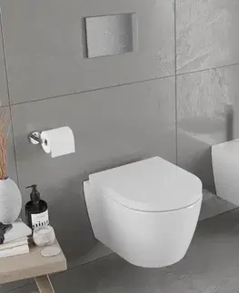 Záchody MEXEN/S - Carmen Závesná WC misa vrátane sedátka, duroplast, biela 30880200