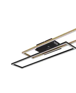 Svietidlá Globo 67208-30G -LED Stropné svietidlo DAKARI 30W/230V 3000K 60x80 cm čierna/zlatá 67208-30G