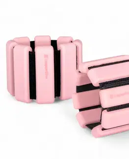 Ostatné fitness náradie Fitness závažie na členok a zápästie inSPORTline Brace 2x0,5 kg ružová