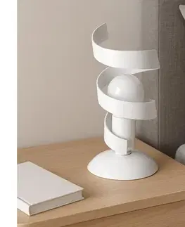 Lampy ONLI - Stolná lampa ZOE 1xE14/6W/230V 22 cm biela 4812/LB