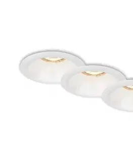 Svietidlá Brilo - SADA 3x Kúpeľňové podhľadové svietidlo 1xGU10/9W/230V IP23 biela 7042-036