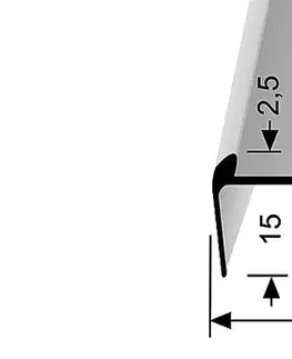 Schodové lišty a profily Schodový profil pre krytiny do 2,5 mm (skrutkovací) | Küberit 859 Sahara F9