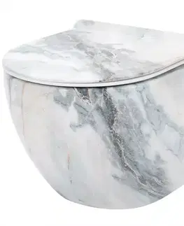 Sanitárna keramika Závesná misa Carlo Mini Rimless žula shiny