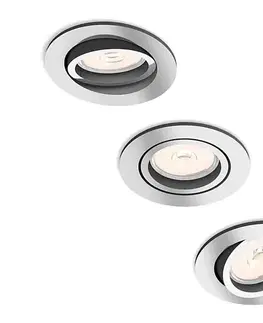 Svietidlá Philips 50393/11/PN - SADA 3x Podhľadové svietidlo DONEGAL 1xGU10/5,5W/230V 50393/11/PN
