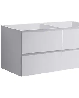 Kúpeľňový nábytok CERANO - Kúpeľňová skrinka pod umývadlo Carole - biela matná - 119x48x45 CER-431563