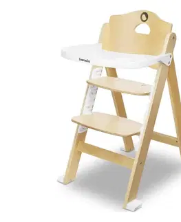 Jedálenská stolička Lionelo - Detská jedálenská stolička 3v1 FLORIS White Natural 5903771700290