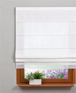 Rímske rolety Rímska roleta s bielou krajkou
