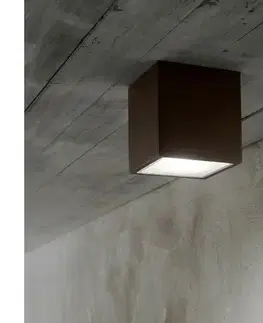 Svietidlá Ideal Lux - Vonkajšie bodové svietidlo TECHO 1xGU10/20W/230V 15x15 cm IP54 hnedé 251547