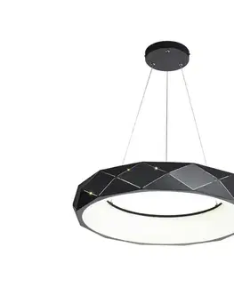 Svietidlá Light Prestige LED luster na lanku REUS LED/36W/230V 4000K pr. 61 cm čierna LP-8069/1P LED BK